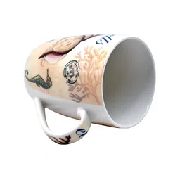 Kookee White & Brown Text or Slogans Printed Ceramic Glossy Mug 325 ml image 5