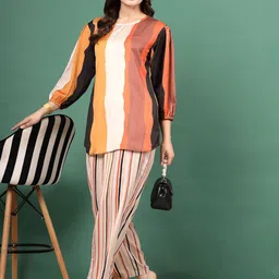 Clora Creation Geometric Printed Tunic & Trousers Co-Ord image 4