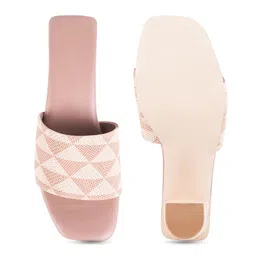 Try Me Printed Ethnic Block Sandals with Bows image 4