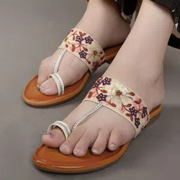XE Looks Embellished One Toe Flats-image-99