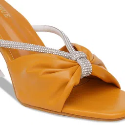 FABBHUE Embellished Open Toe Block Heels image 4