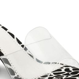 TWIN TOES Printed Open Toe Block Heels image 4