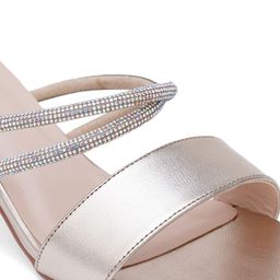 SHUZ TOUCH Embellished Open Toe Block Heels image 5
