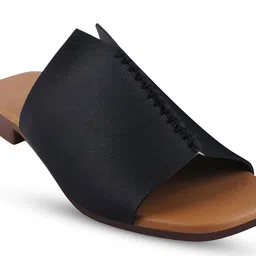 Try Me Textured No Back Strap Open Toe Flats image 5