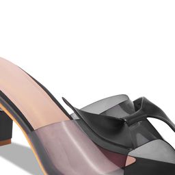 Try Me Bow Detail Open Toe Block Heels image 5