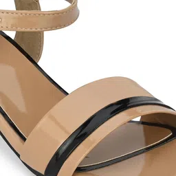 PANAHI Printed Open Toe Block Heels With Buckles image 2