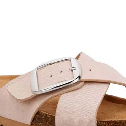 London Rag Open Toe Flats with Buckles image 3