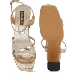 Flat n Heels Textured Open To Block Heels image 2