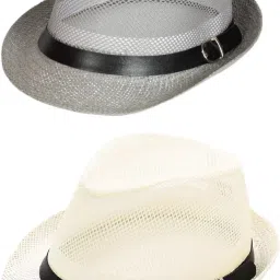 ZACHARIAS Fedora Cowboy Breathable Mesh Net Hat Cap Free Size-image-96