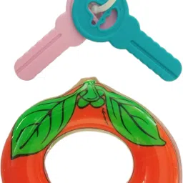 Water Filled Soft BPA-Free Cooling Tomato Shape Teether with Free Teething Keys for Infants, Safe Easy Teething and Chewing Teether-11