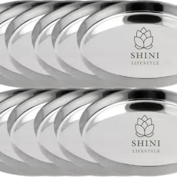 Stainless Steel Thali, Plate for Lunch/Dinner heavy Weight Quality Round Plates Dinner Plate-image-47