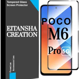 EITANSHA CREATION Edge To Edge Tempered Glass for POCO M6 Pro 5G-image-29