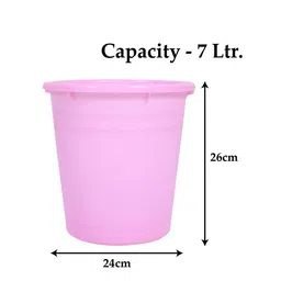 Kuber Industries Pink Set Of 2 Portable Garbage Basket 7 L Each image 5