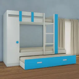adona Evita Bunk Bed in Azure Blue Colour with Drawer Storage-picture-23