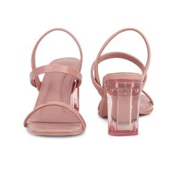 Picktoes Square Toe Block Heels With Backstrap image 5