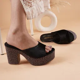 DressBerry Women Peep Toe Block Heels-17