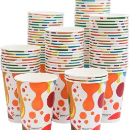 (Pack of 50) Cocktail Cold Drink Juice Paper Cups (DG43) Glass Water/Juice Glass-image-64