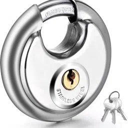 ® Heavy Duty Circular Padlock (Silver 3/8-Inch Shackle) Bicycle Lock-picture-10