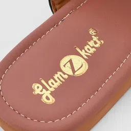 GLAMZKART Open Toe Flats With Buckles image 4