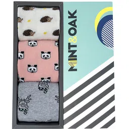Mint & Oak Men Pack of 3 Patterned Calf-Length Socks-5
