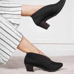 Shezone Black Block Pumps-9