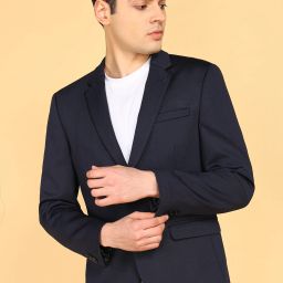 Men Printed Single Breasted Casual Blazer-image-50