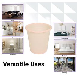 Kuber Industries Cream Colored Set Of 2 Portable Garbage Basket 7 L Each image 2
