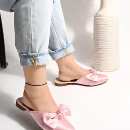 Shoetopia Bow Embellished Mules-21