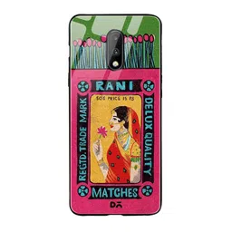 DailyObjects Pink & Green Rani Matchbox Glass OnePlus 7 Cover-1