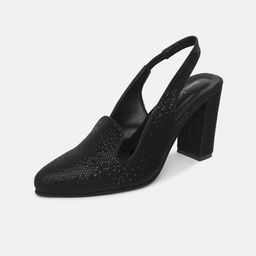 Marc Loire Textured Pointed Toe Block Heeled Pumps image 2