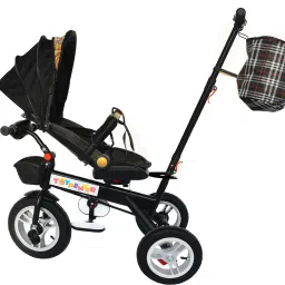 3 in 1 Baby Stroller/Kids Tricycle with Removable Canopy for Age 5 M-5 Years Travel system-11