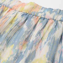 DEEBACO Abstract Printed Chiffon Tiered Maxi Skirts image 2