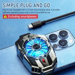 ZITRONIX Universal Mobile Cooling Clamp Dual Speed Compact Design 1 Fan Cooling Pad image 5