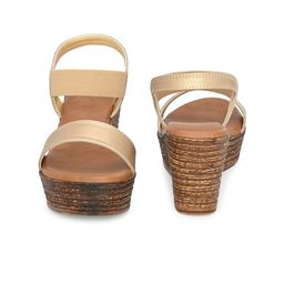 GARDIN Open Toe Wedges With Backstrap image 4