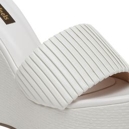 Flat n Heels Textured Open Toe Wedge Heels image 2