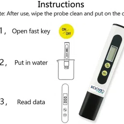 konvio neer TDS Meter for Water Quality Testing (0~999ppm) with Hold Feature & LCD Digital TDS Meter image 4