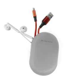 DailyObjects Wrap-Lock Cable Bind | Multipurpose Case Holder For Storage, Travel | Cables, Earphones, Keys, Data Cables, Keys | Shock Proof, Dust And Scratch Resistent - (Grey) Earphone Cable Organizer image 2