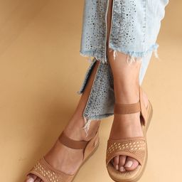 XE Looks Embellished Open Toe Flats With Backstrap-12