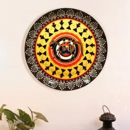 Yellow Bone China Rustic Warli Decorative Plate 7.5 Inch By Kolorobia-picture-32