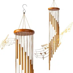15 Aluminum Tubes Rotate Wind Chimes Tube Tones Magical Sounds Home Decoration Aluminium Windchime-image-72