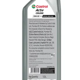castrol Activ CRUISE 20W-50 4T for Bajaj Pulsar Bikes 3X Protection with Actibond Technology for Bikes|API SN & JASO MA2 Synthetic Blend Engine Oil image 4