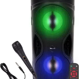ME&U Musical Powerhouse Pro Bluetooth TWS Support Mic RGB light FM USB AUX 40 W Bluetooth Tower Speaker-image-43
