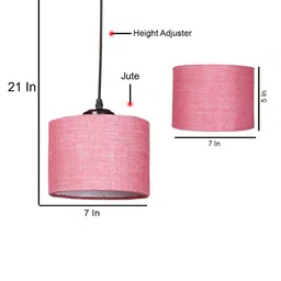 Devansh Pink Textured Ceiling Lamp image 5