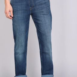 Men Jogger Fit Mid Rise Blue Jeans-image-65