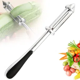 3 in 1 Multi functional Vegetable, Fruit Gorilla Peelers for Kitchen Potato Kiwi Steel Fruit Knife, Table Knife, Butter Spreader, Cheese Knife, Dessert Knife-4