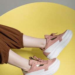 Shezone Women Colourblocked Heeled Lightweight Sneakers-image-93