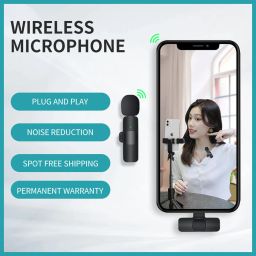 K8 Wireless Mic Recording Microphone for Videos Youtube Instagram Reels Podcast Voice Recording Microphones-image-2