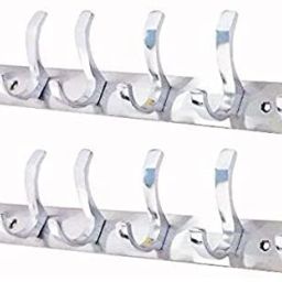 Pack of 2 Stainless Steel Premium Fescue Dual Edge 6 pin Cloth Hanger Door Hanger-image-58
