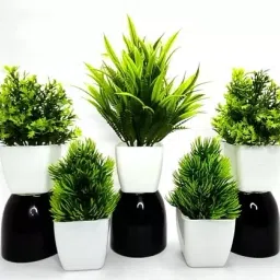 Set of 5 artificial plant for home decor Bonsai Wild Artificial Plantwith Pot-image-70