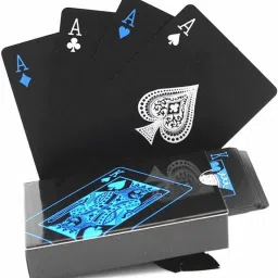 Limited Edition Waterproof Plastic Black Taash / Playing Cards For Poker OR Teen Patti-image-40